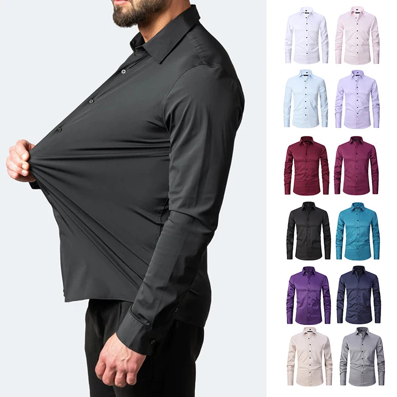 Camisa Slim Plus Size Ultra Comfort